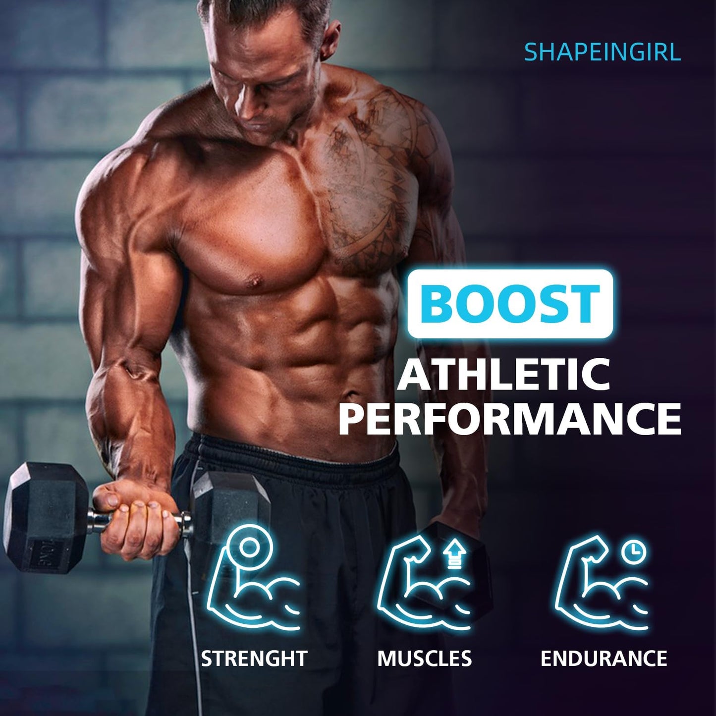 SHAPEINGIRL Creatine Monohydrate Gummies – Clean Creatine for Women & Men | Muscle, Endurance & Recovery