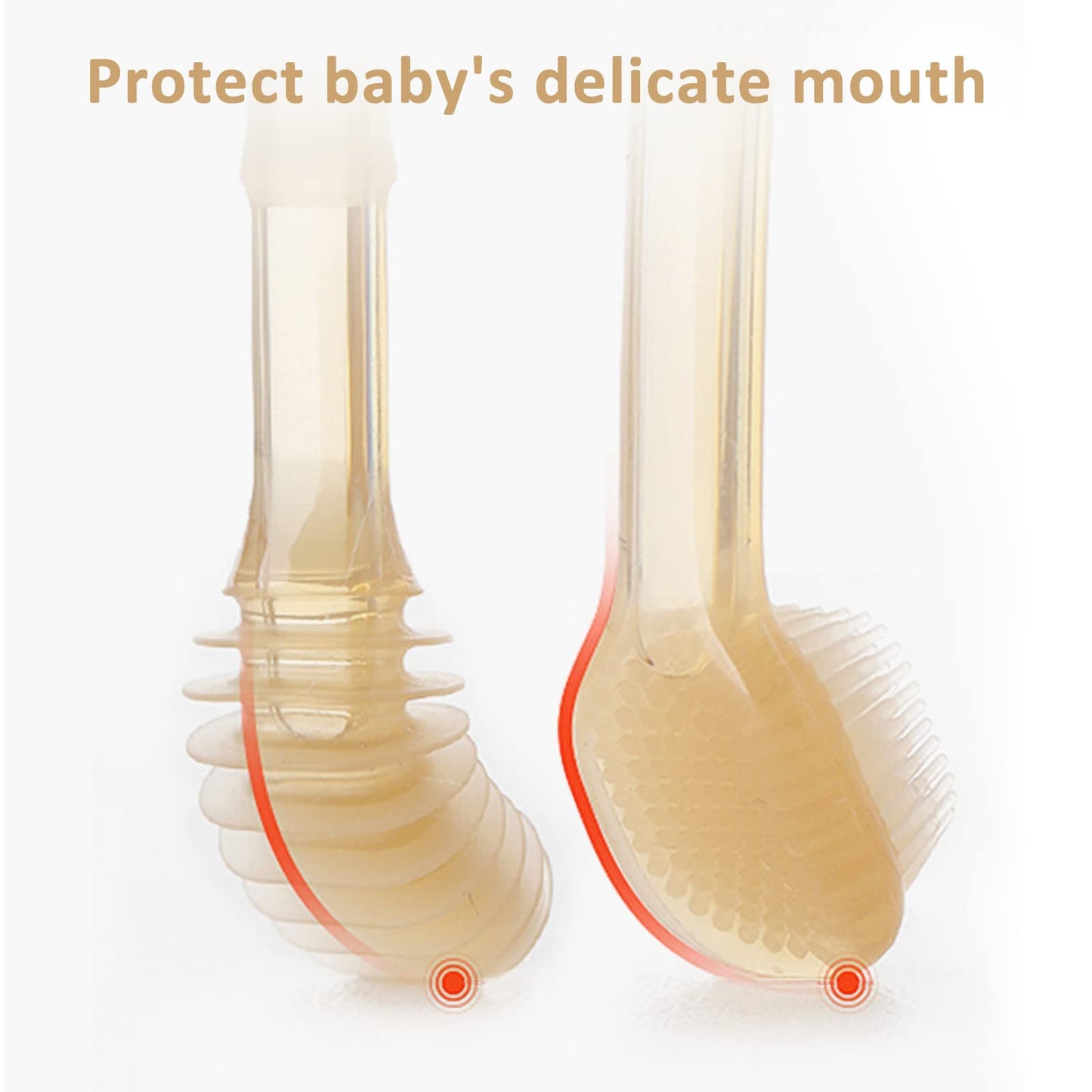 SHARE&CARE Baby Toothbrush & Tongue Cleaner – Soft Silicone for Toddler Oral Care