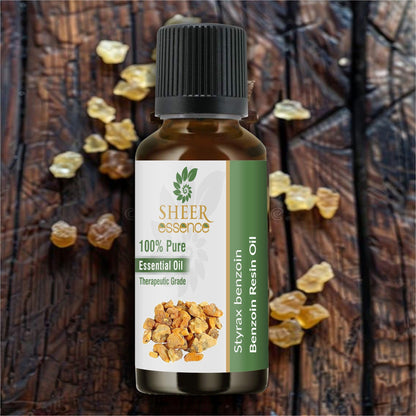 Sheer Essence Benzoin Essential Oil 30 ml – 100% Pure, Undiluted, Therapeutic Grade