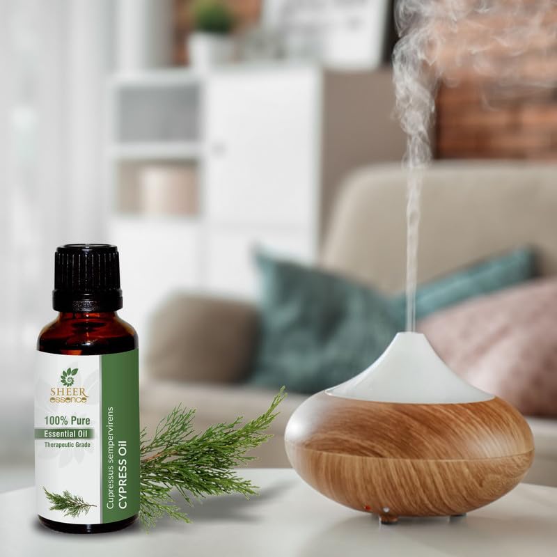 Sheer Essence Cypress Oil 15 ML – 100% Pure, Undiluted Cupressus Sempervirens Essential Oil