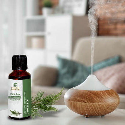 Sheer Essence Cypress Oil 15 ML – 100% Pure, Undiluted Cupressus Sempervirens Essential Oil