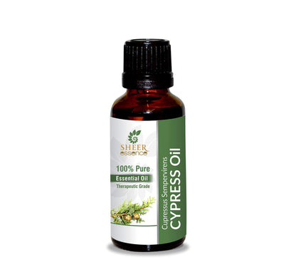 Sheer Essence Cypress Oil 15 ML – 100% Pure, Undiluted Cupressus Sempervirens Essential Oil