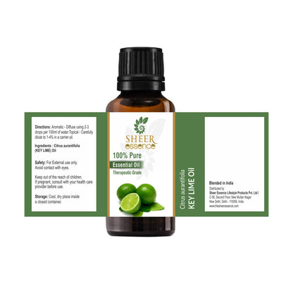 Sheer Essence Key Lime Oil 15 ML – 100% Pure Citrus Aurantifolia Essential Oil