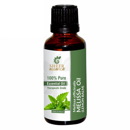 Sheer Essence Melissa Essential Oil (Lemon Balm) – 15 ml | 100% Pure, Therapeutic Grade Melissa Officinalis