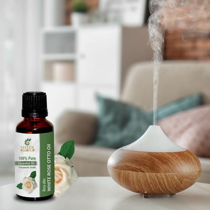 Sheer Essence White Rose Otto Oil 15 ml – 100% Pure Rosa Alba Essential Oil | Therapeutic Grade