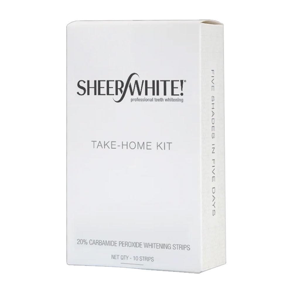 Sheer White Teeth Whitening Strips - 20% Carbamide Peroxide, Fast Whitening