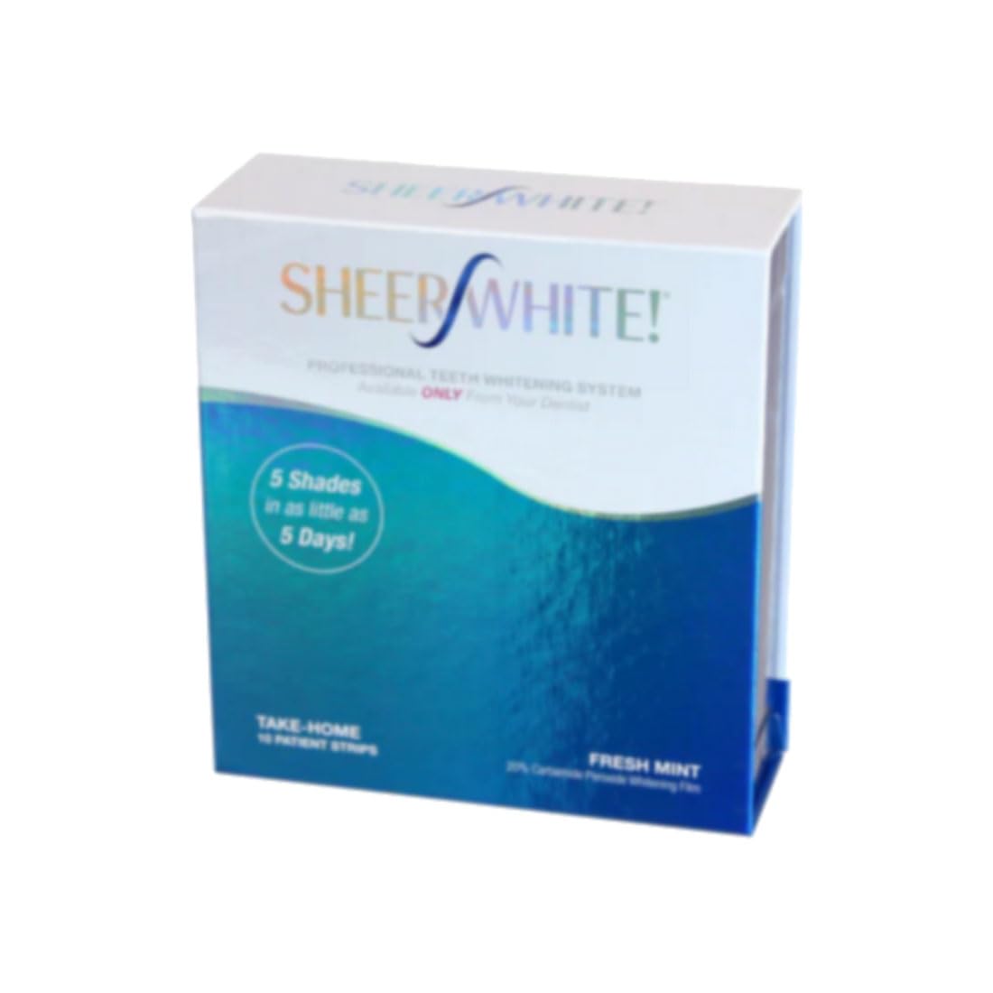 Sheer White Teeth Whitening Strips - 20% Carbamide Peroxide, Fast Whitening