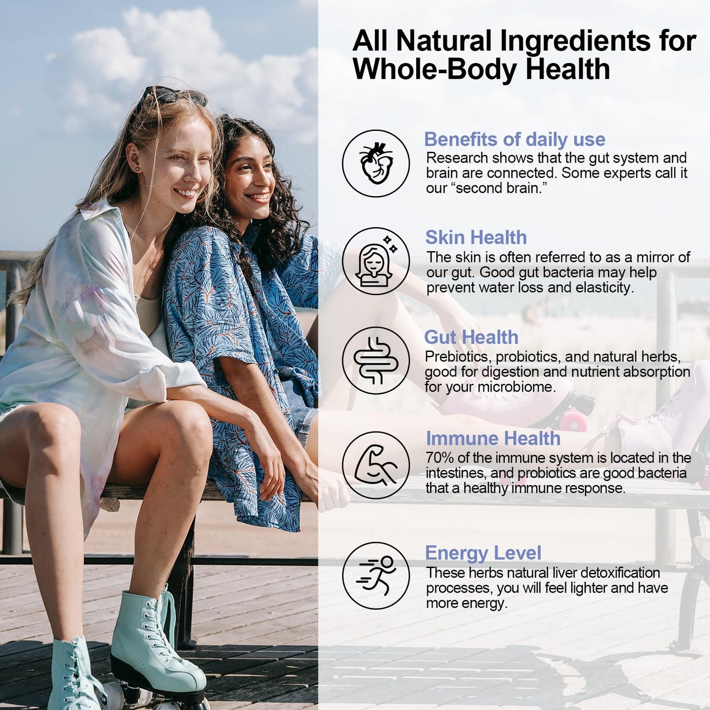 Probiotics for Women and Men – 300B CFU, 24 Strains + 15 Organic Herbs (2 Month Supply)