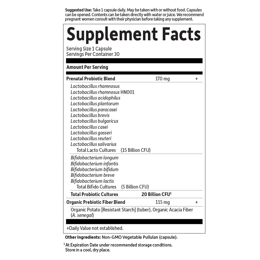 Garden of Life Dr. Formulated Once Daily Prenatal Probiotic - 20B CFU, 16 Strains