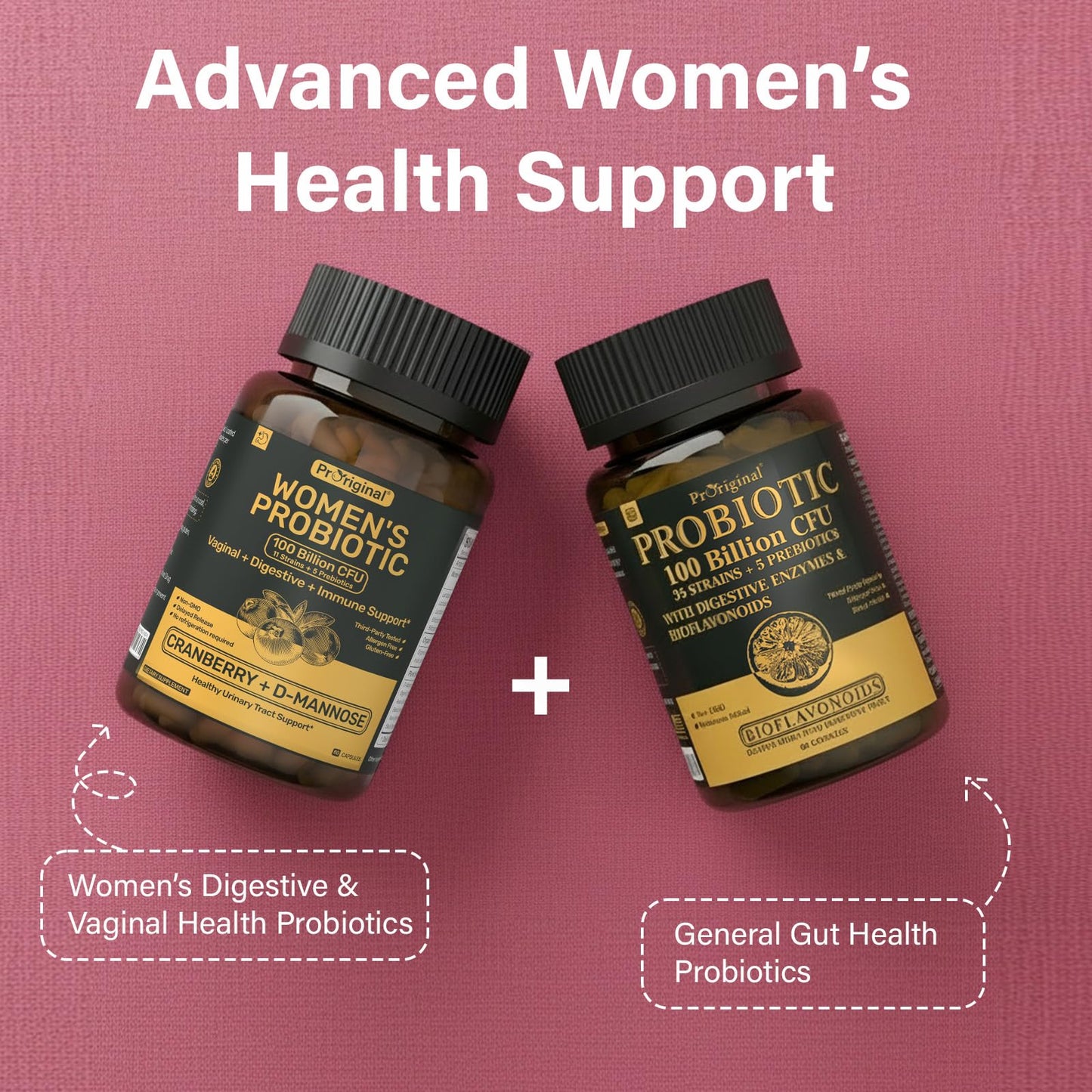 Probiotics for Women - 100B CFU, 11 Strains | Vegan & Non-GMO