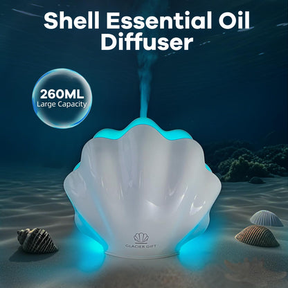 Essential Oil Diffuser 260ML – Shell Aroma Diffuser with Remote, 7-Color LED Night Light