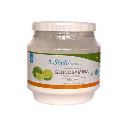 Sheló NABEL Hydrolyzed Collagen with Glucosamine – Key Lime Flavor, 15.87 oz