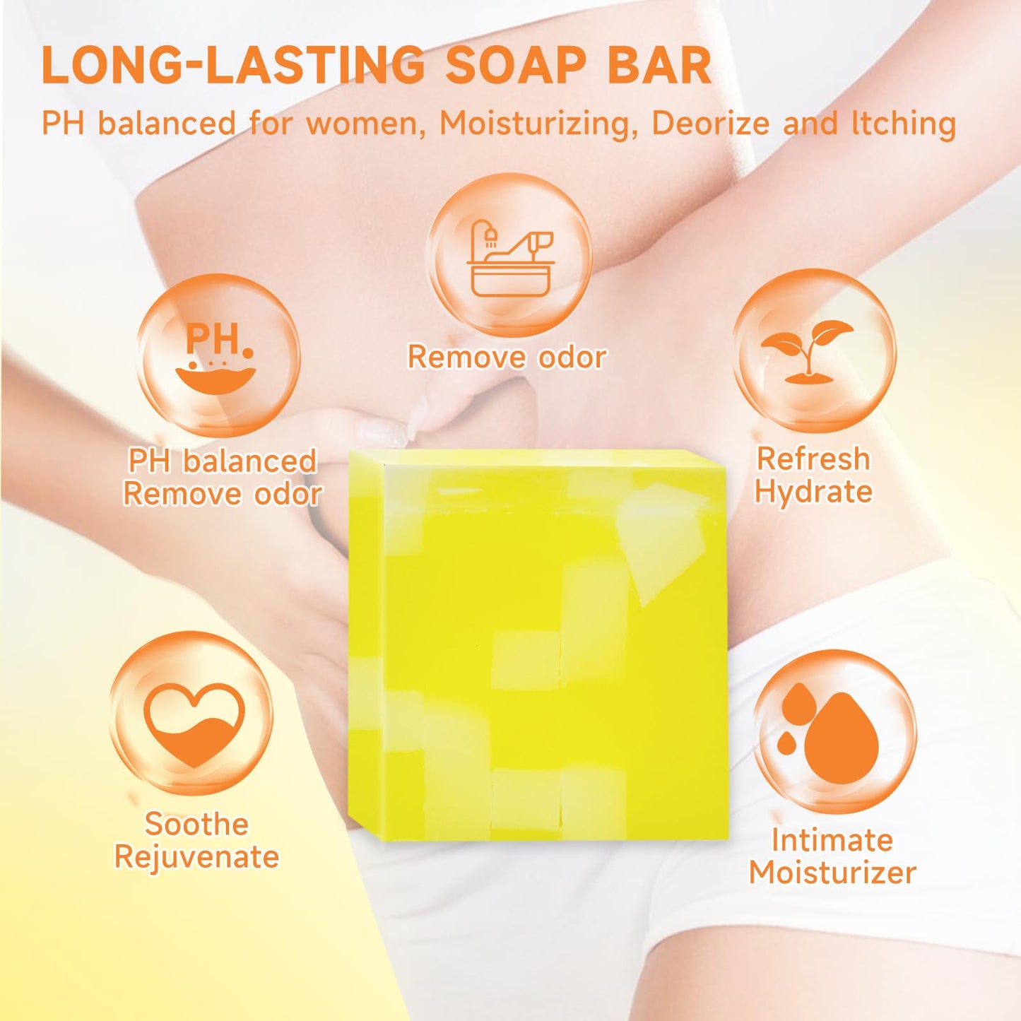 Shibarcle 3 PCS Yoni Soap Bar – Organic Pineapple Yoni Wash, pH Balanced Handmade Feminine Soap