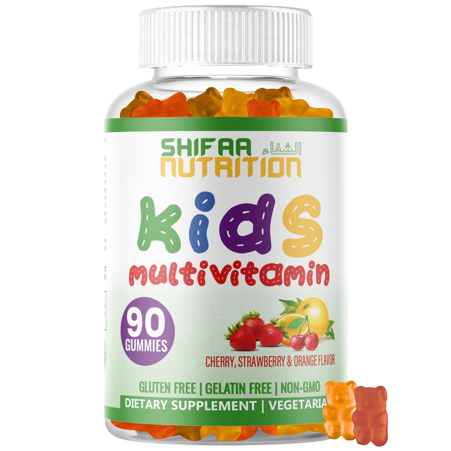 SHIFAA NUTRITION Halal Kids Multivitamin Gummies – 45-90 Day Supply