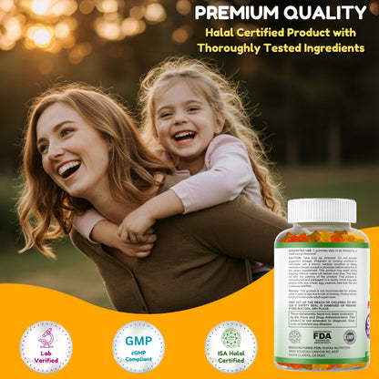 SHIFAA NUTRITION Halal Kids Multivitamin Gummies – 45-90 Day Supply