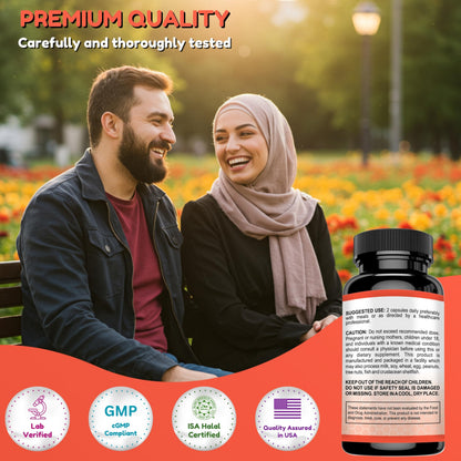 SHIFAA NUTRITION Halal Thyroid Support – 30 Servings | Non-GMO | B12, Iodine, Selenium