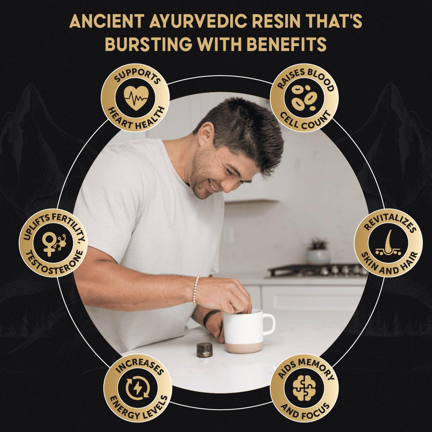 NutroTonic Himalayan Shilajit Resin – Gold Grade 86% Fulvic Acid – 5g Jar