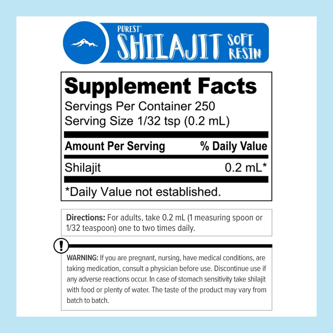 Shilajit by Pure Himalyan Shilajit ® — Grade A Himalayan Soft Resin, 50ml