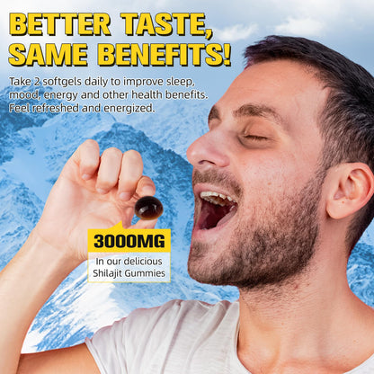 Shilajit Gummies for Men & Women – Himalayan Shilajit Gold with Ashwagandha (60 Gummies)