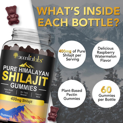 Shilajit Gummies - Pure Himalayan Shilajit, 400 mg, 85+ Minerals