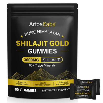 Shilajit Gummies for Men & Women – Himalayan Shilajit Gold with Ashwagandha (60 Gummies)