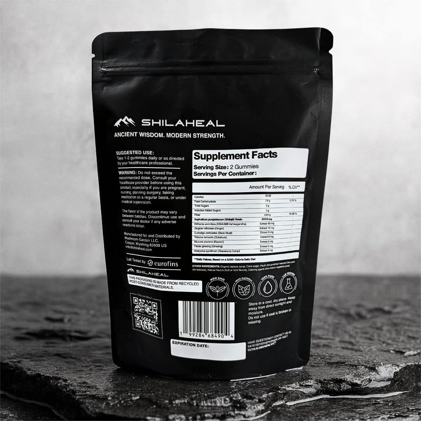 Shilajit Gummies – Natural Himalayan Shilajit, 85+ Minerals, Lab-Tested, 90 Gummies