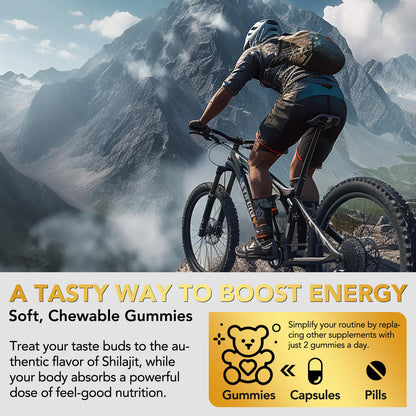 Shilajit Gummies - Pure Himalayan Shilajit, 400 mg, 85+ Minerals