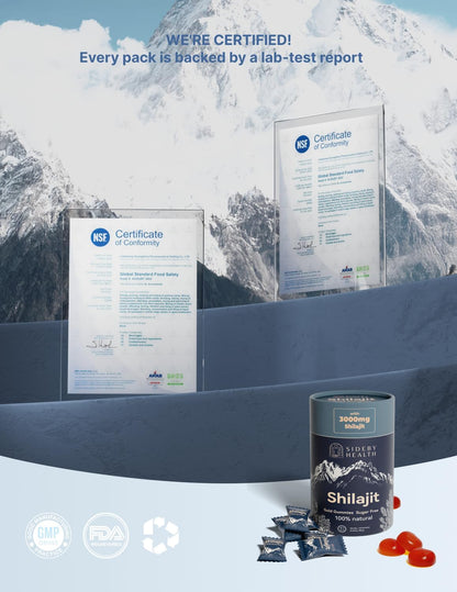 Shilajit Gummies – 3000mg Platinum-Grade Shilajit for Men & Women