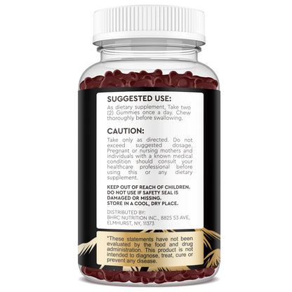 2 Pack Shilajit Gummies 1000mg – 85+ Minerals, Sugar Free Raspberry