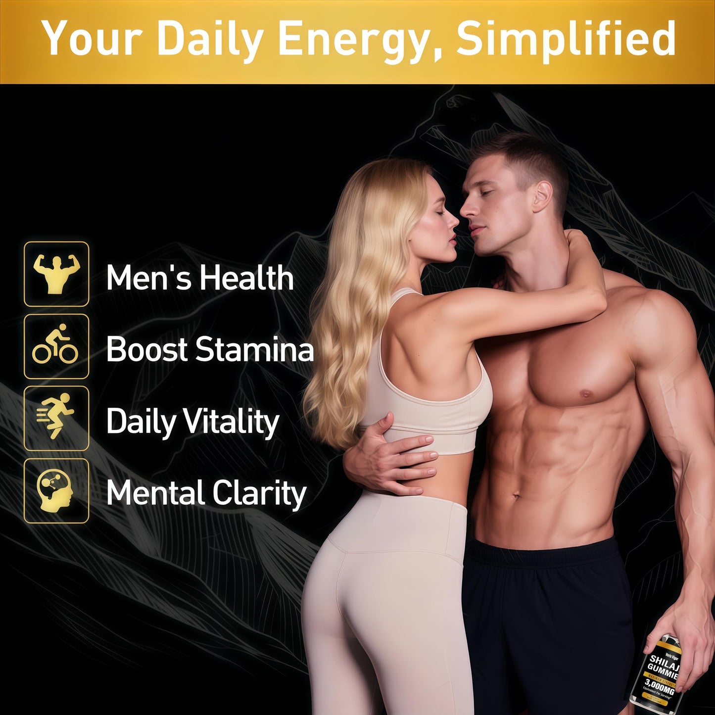 Shilajit Gummies 3000mg – Himalayan Shilajit, Vegan, Energy