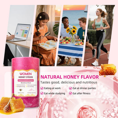 Shilajit Honey Sticks for Women – Hormonal Balance, Energy & Focus | 30 Count