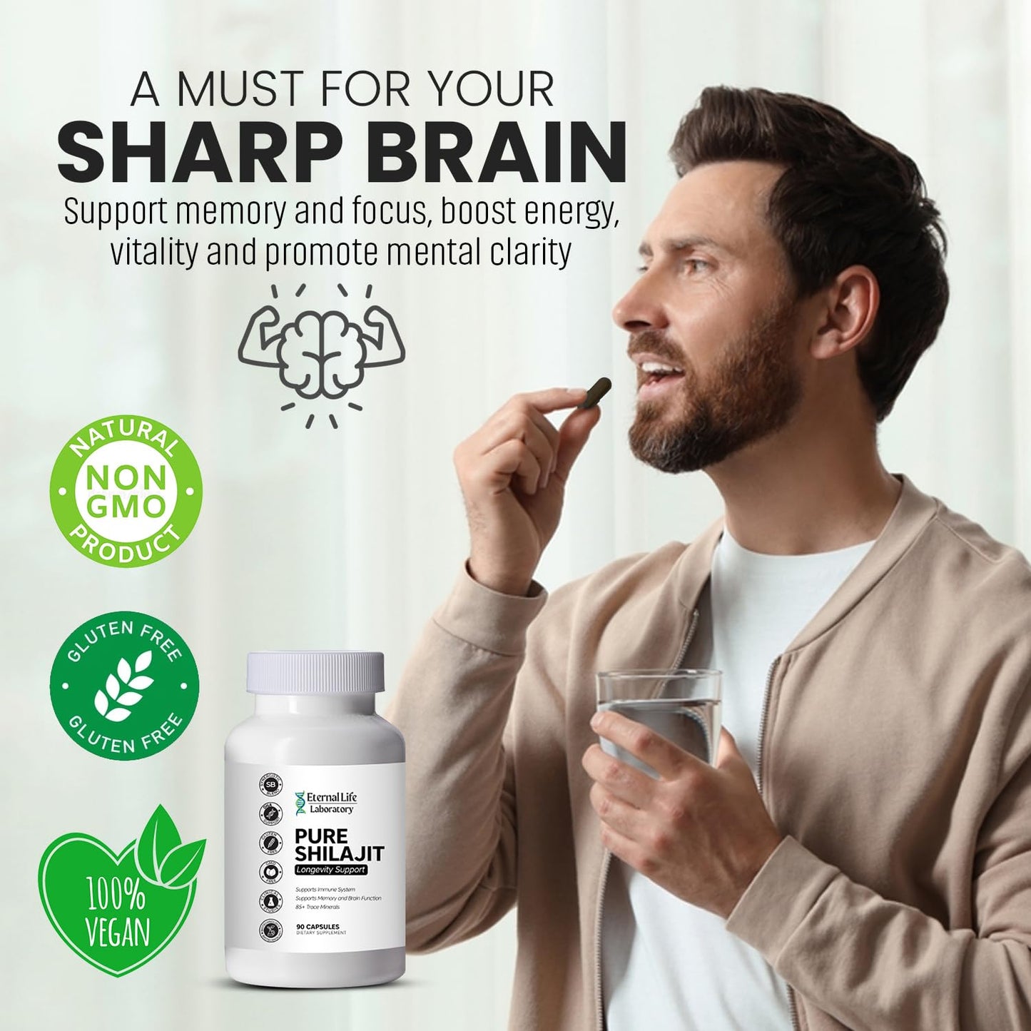 100% Pure Shilajit  Organic Himalayan Shilajit 1000mg | 85+ Minerals