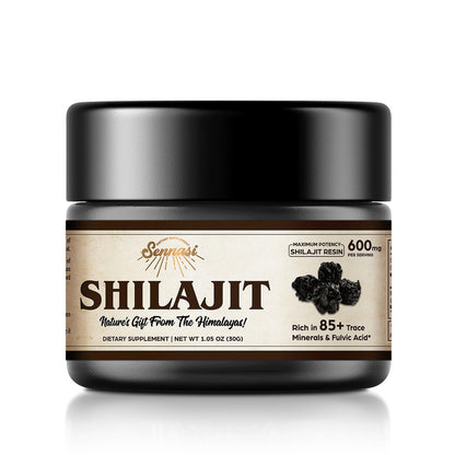 Shilajit Pure Himalayan Organic Resin 600mg – 30g Bottle | 85+ Minerals