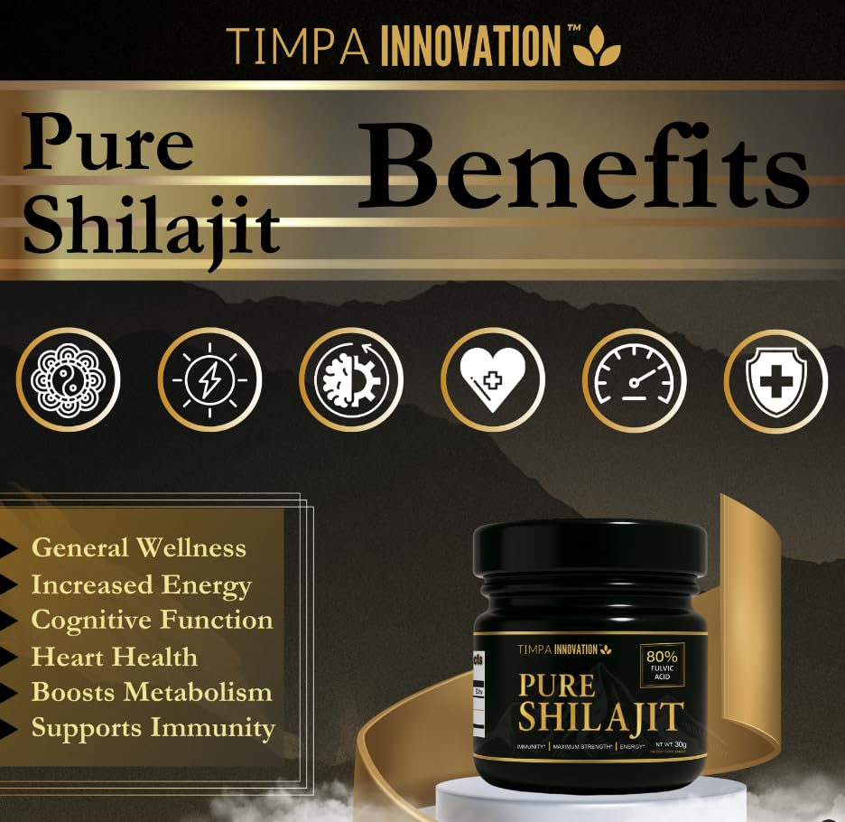 Authentic Himalayan Shilajit Resin – Gold Grade, 85+ Minerals, 80% Fulvic Acid