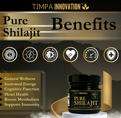 Authentic Himalayan Shilajit Resin – Gold Grade, 85+ Minerals, 80% Fulvic Acid