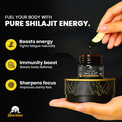 Himalayan Shilajit Resin 300mg – Ultra Gold Grade | 85+ Minerals & 75% Fulvic Acid | Lab Tested | 30g