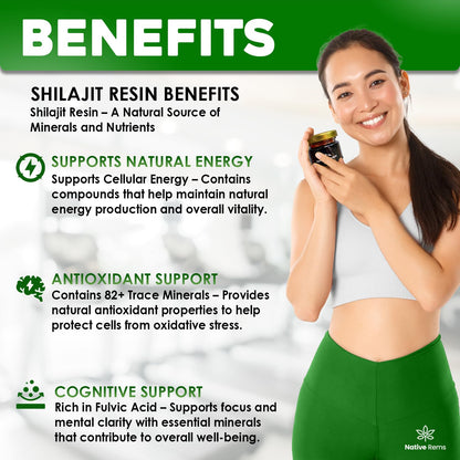 Native Rems Himalayan Shilajit Resin – Pure & Lab-Tested, Organic & Vegan