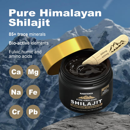 Shilajit Resin – Himalayan Organic Shilajit, 85+ Minerals, Energy & Immunity