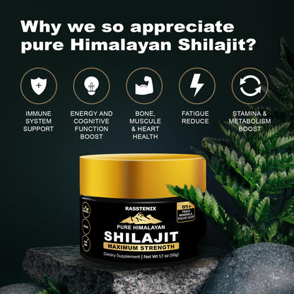 Shilajit Resin – Himalayan Organic Shilajit, 85+ Minerals, Energy & Immunity