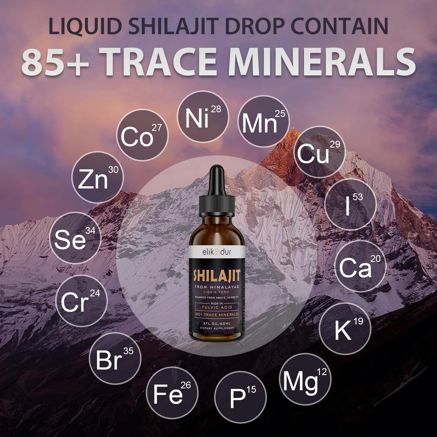 Shilajit Resin Organic Liquid – 60 ml, 85+ Minerals, Vegan