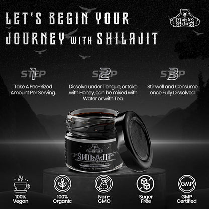 Shilajit Pure Himalayan Organic - Original Shilajit Resin 30g | 85+ Minerals & Fulvic Acid