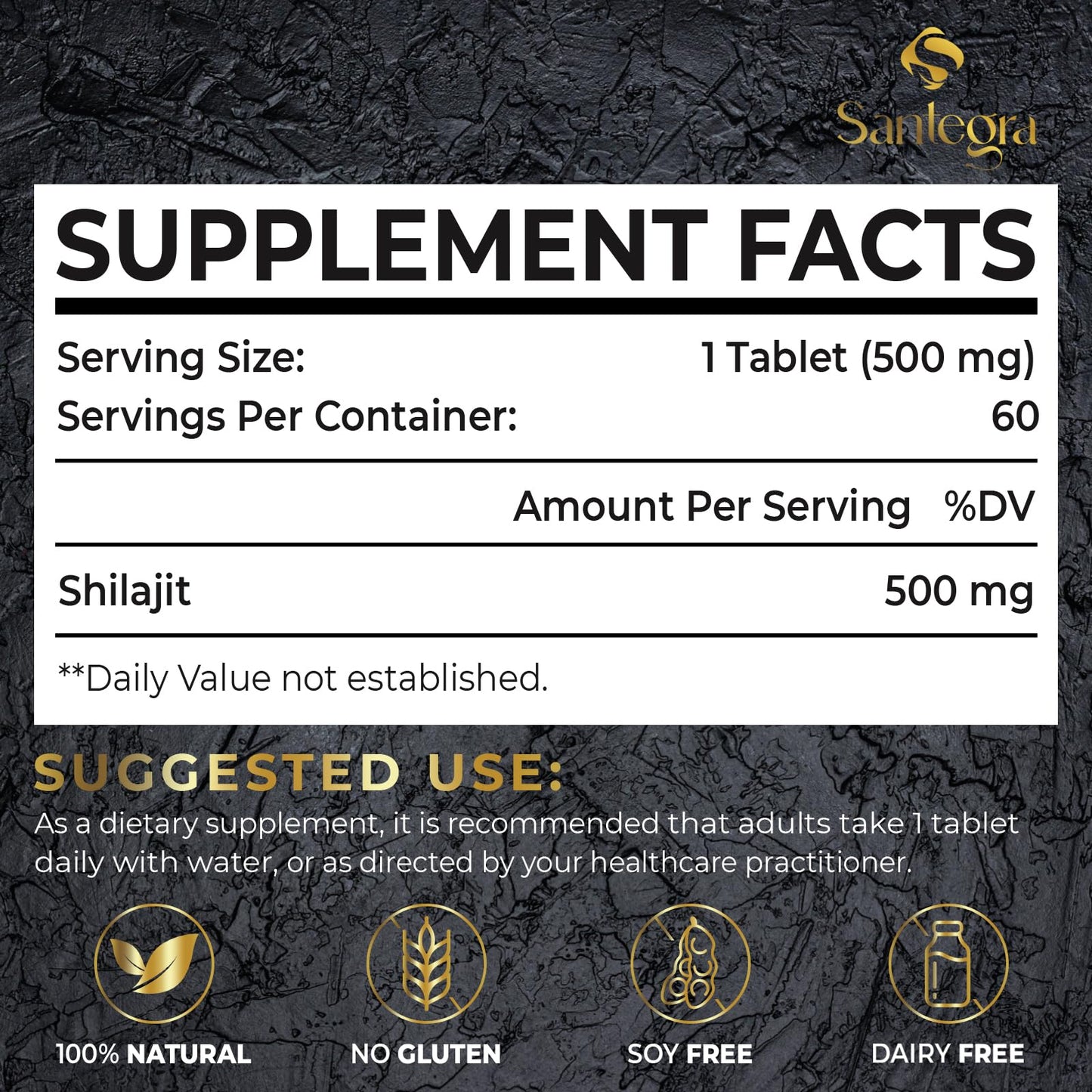 30,000 mg Shilajit Tablets – 60 Count | Himalayan Organic Shilajit Resin with Fulvic Acid & 85+ Minerals