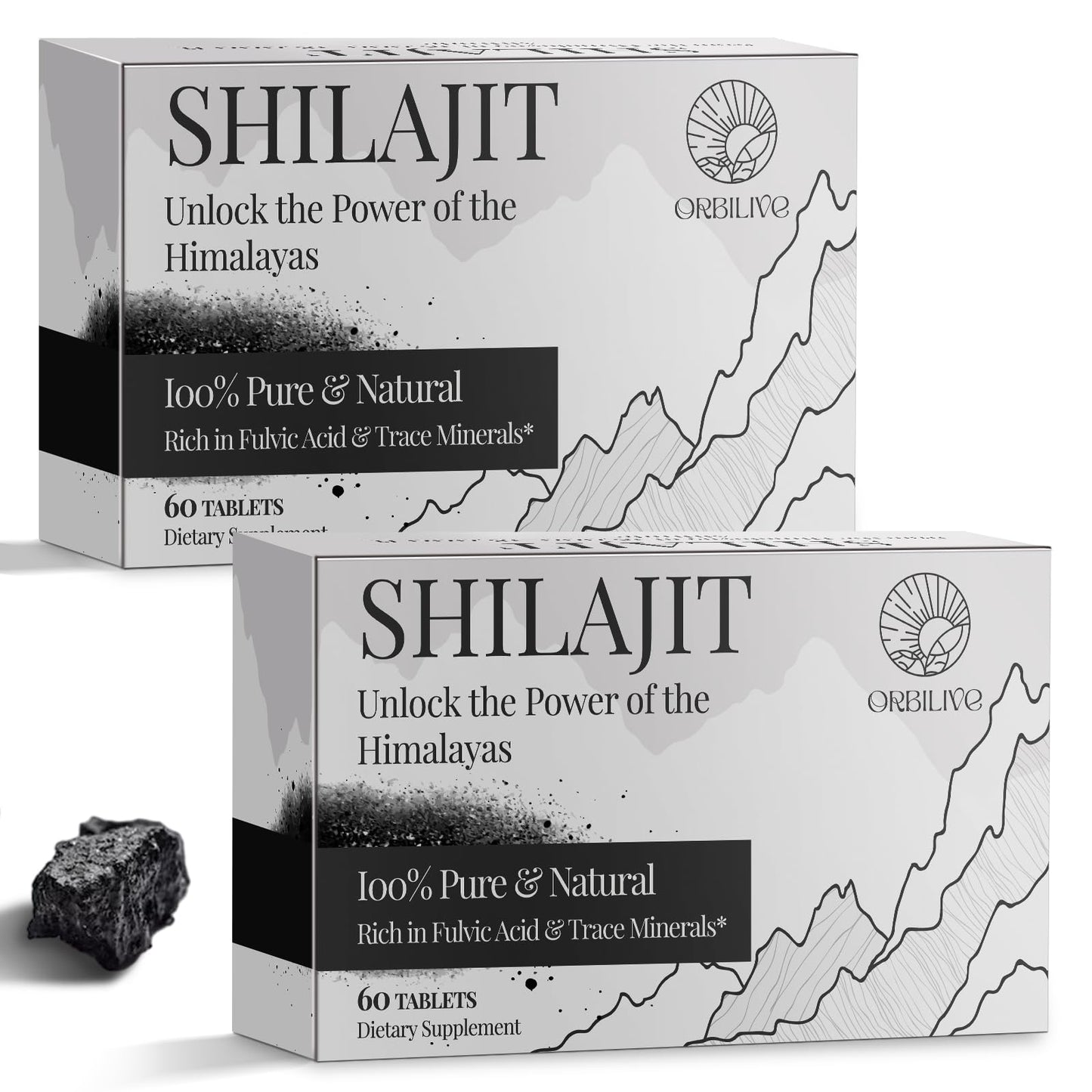 30,000 MG Shilajit Tablets – Pure Himalayan Shilajit, 85+ Minerals, Immune & Energy Support, 120 Count
