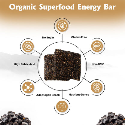 Shilala Organic Shilajit Energy Bar – 1000mg Shilajit, Gluten-Free, Vegan, Non-GMO | High Fulvic Acid | 7 Pack | NEW & IMPROVED FLAVOR