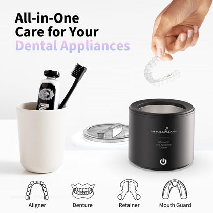 Shinchie Ultrasonic Retainer Cleaner – Auto-Adjust 39-48kHz for Aligners