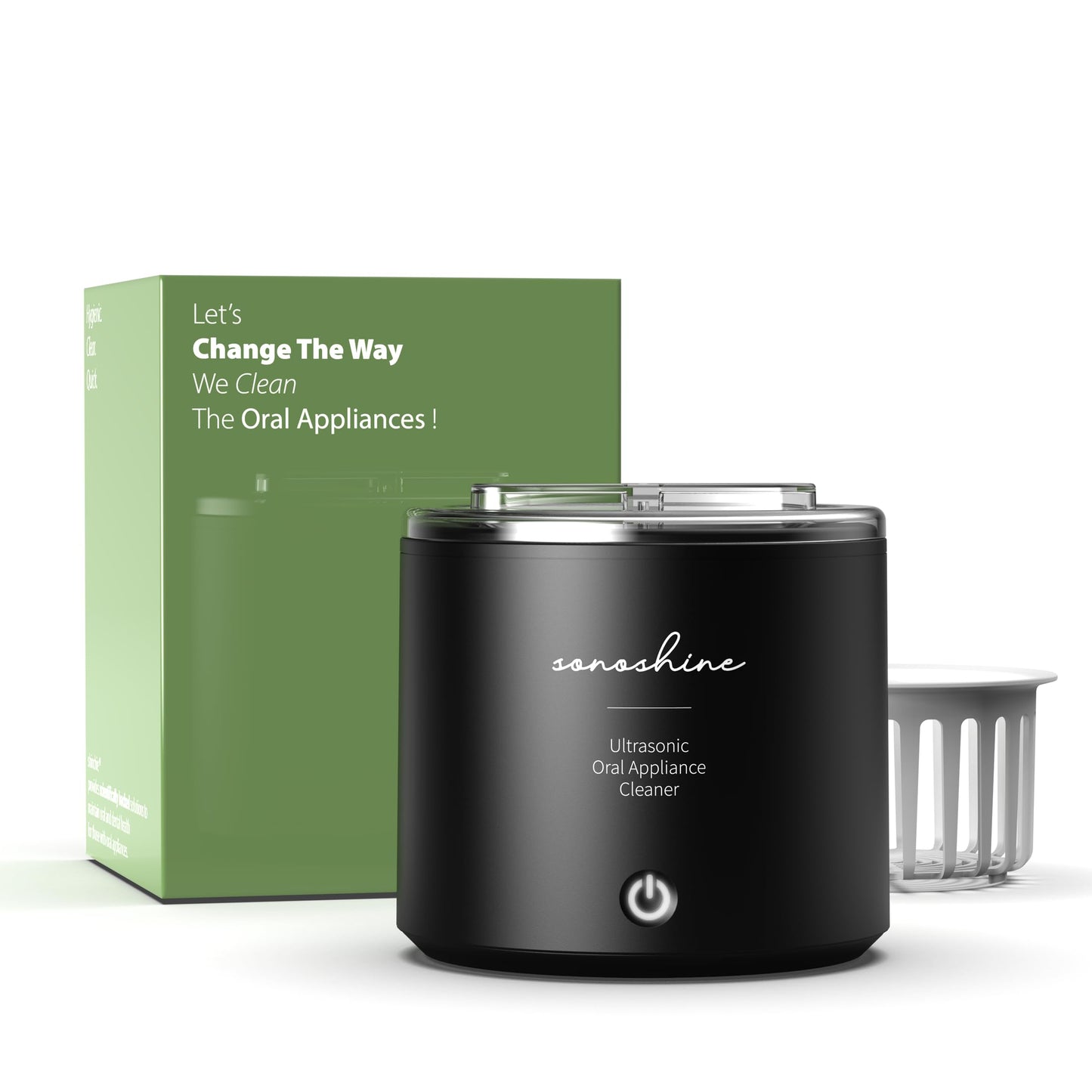 Shinchie Ultrasonic Retainer Cleaner – Auto-Adjust 39-48kHz for Aligners