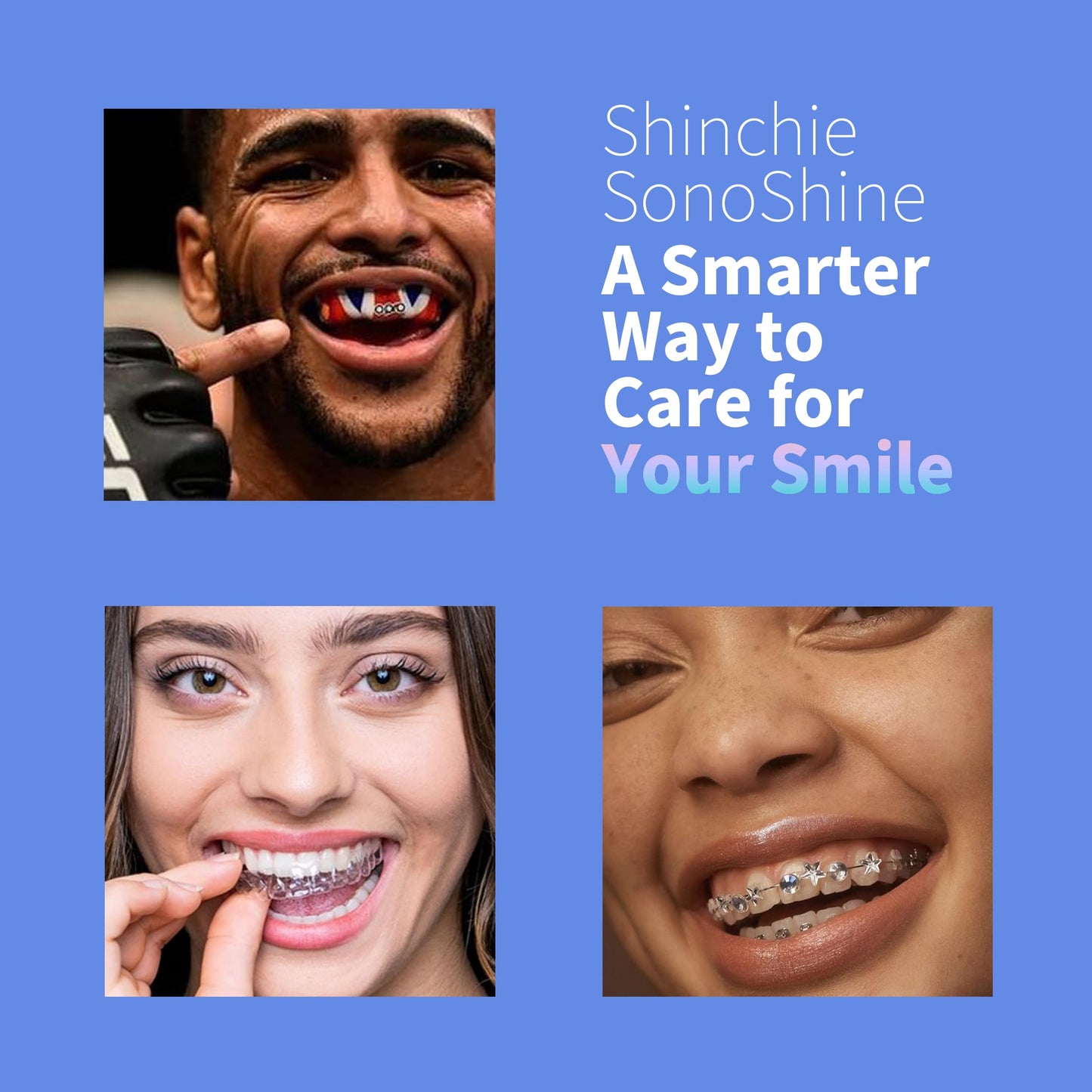 Shinchie Ultrasonic Retainer Cleaner – Auto-Adjust 39-48kHz for Aligners & Dentures