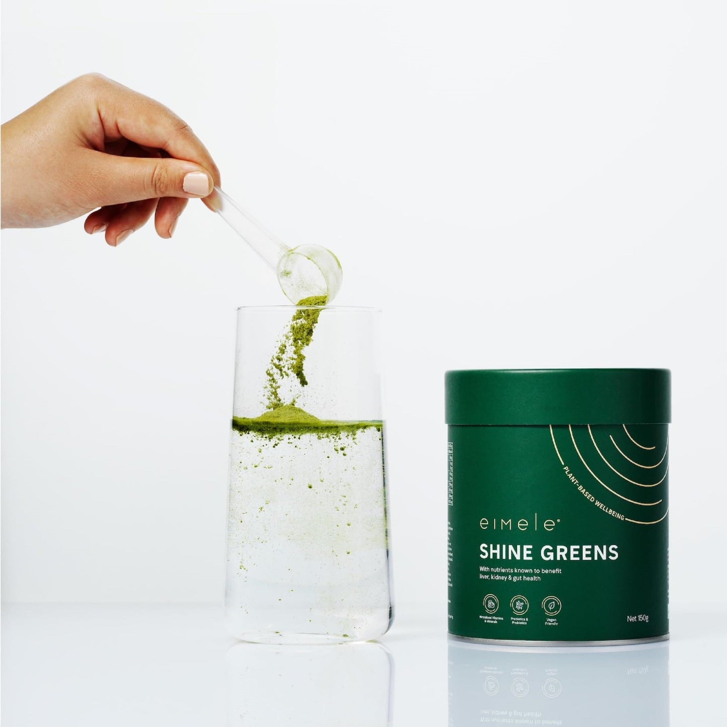 eimele Shine Greens – Plant-Based Greens Powder for Gut Health & Immunity | 42 Servings