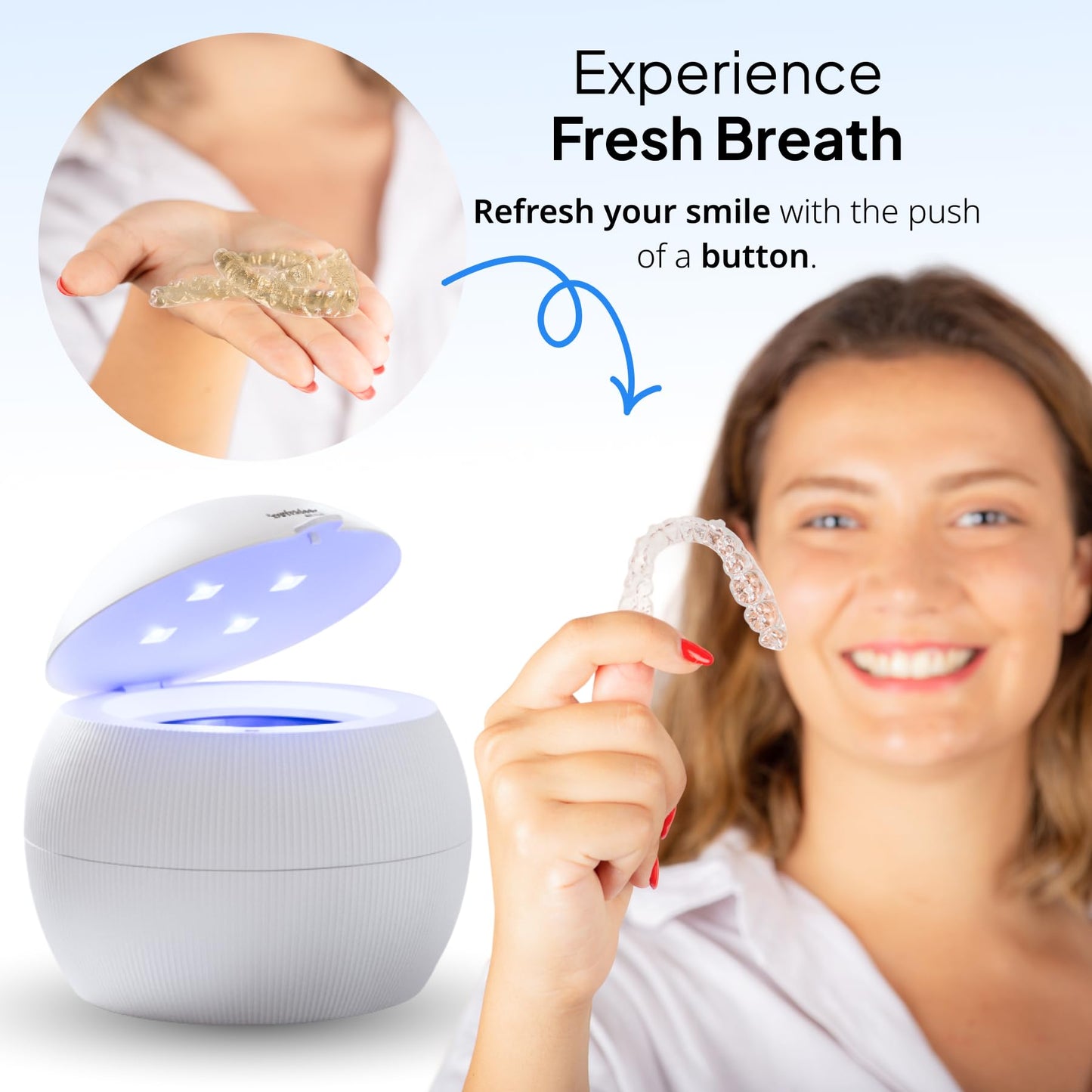 Swissklip ShinePod Ultrasonic Cleaning Pod | Retainer, Aligner & Mouth Guard Cleaner
