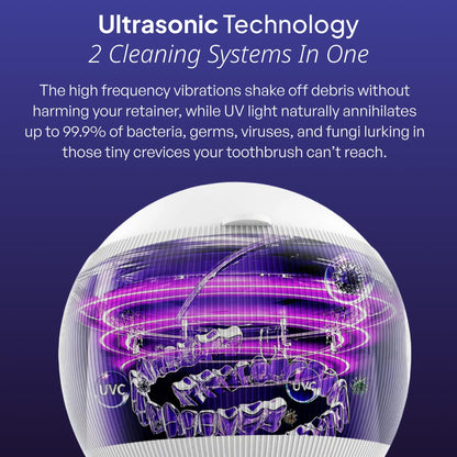 Swissklip ShinePod Ultrasonic Cleaning Pod | Retainer, Aligner & Mouth Guard Cleaner